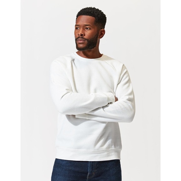 Threads 4 Thought Triblend White Long Sleeve Raglan Sweatshirt, Size L, NWT - Picture 5 of 9